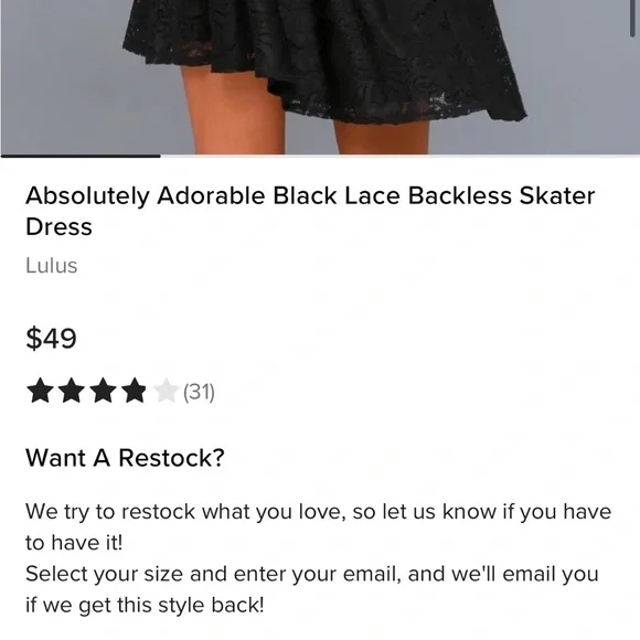 Lulus Tie-Back Black Lace Dress - Picture 6 of 6